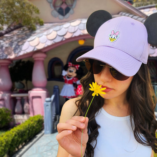 Daisy Mouse Ear Hat - Lilac