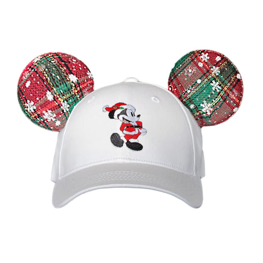 Holiday Plaid Kid's Mouse Ear Hat