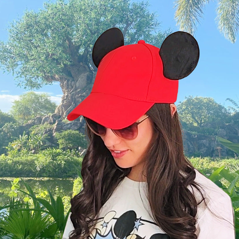 Classic Mouse Ear Hat -Red