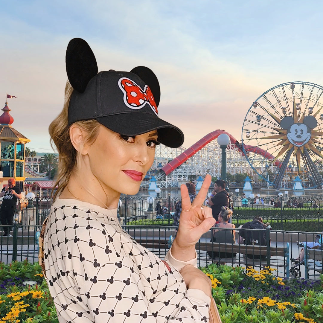 Minnie Bow Mouse Ear Hat -Charcoal