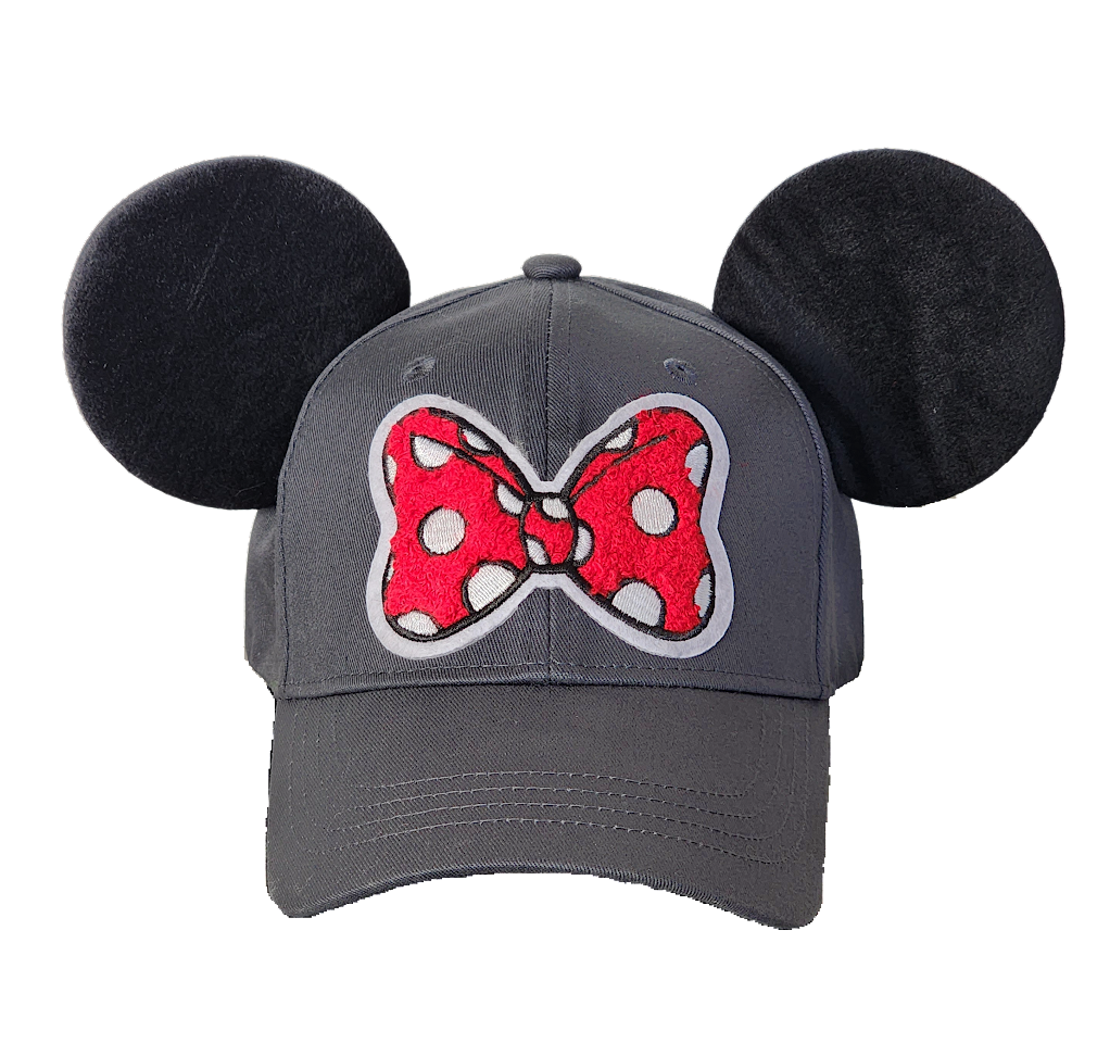 Minnie Bow Mouse Ear Hat -Charcoal